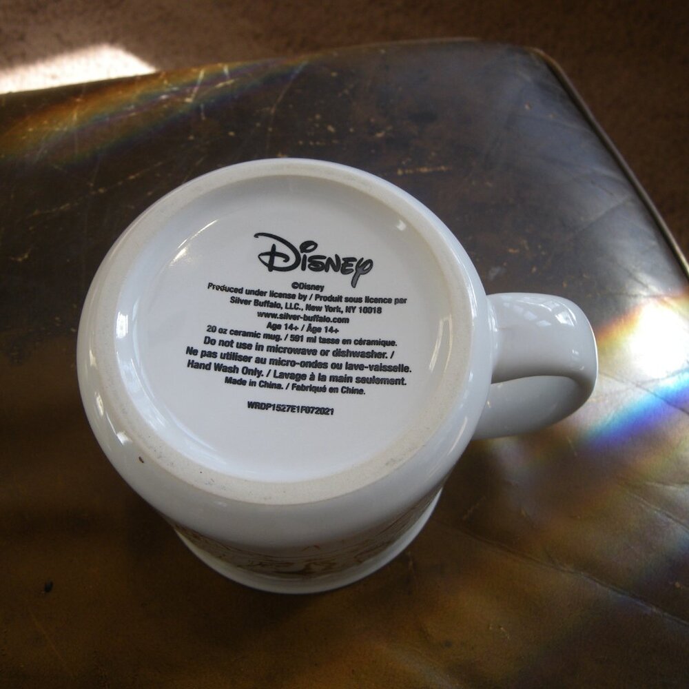 Disney Princesses Large 20 oz. Ceramic Coffee Mug Gold Sketches & Pink Rim - Picture 5 of 5